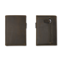 PRACTY Apot ポップアップカードケース搭載 本革製三つ折り財布